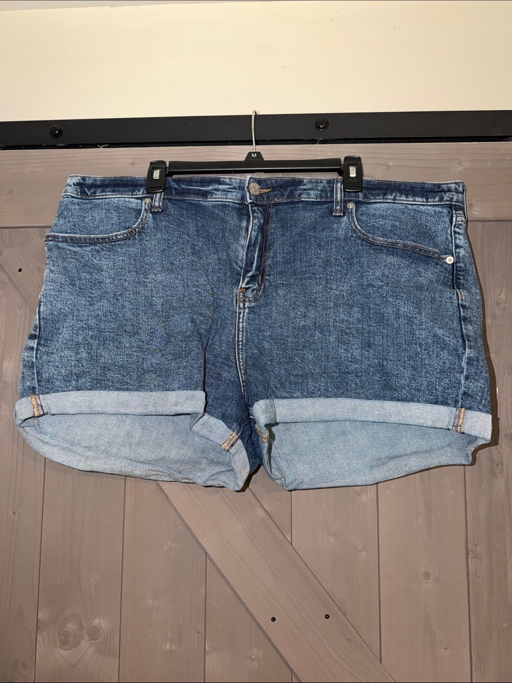 wild fable Rolled Cuffed Denim Shorts - Blue
